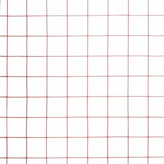 Kippengaas 10x1 m staal met PVC coating rood 4