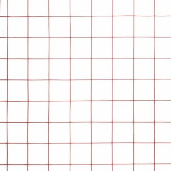 Kippengaas 10x1 m staal met PVC coating rood 4