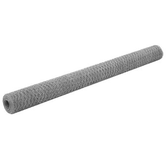 Kippengaas 25x1,5 m gegalvaniseerd staal zilverkleurig 1