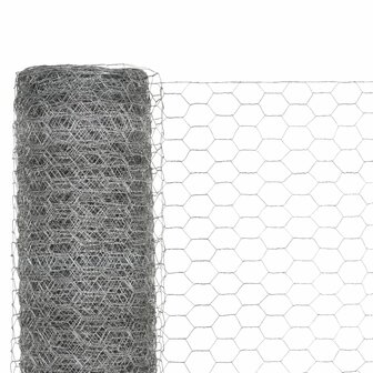 Kippengaas 25x1,5 m gegalvaniseerd staal zilverkleurig 3