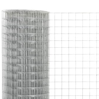 Kippengaas 25x0,5 m gegalvaniseerd staal zilverkleurig 3