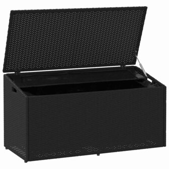 Tuinbox 110x50x58 cm poly rattan zwart 4