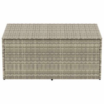 Tuinbox 110x50x58 cm poly rattan lichtgrijs 4