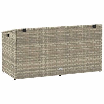 Tuinbox 110x50x58 cm poly rattan lichtgrijs 6