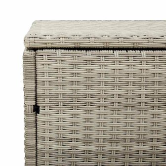 Tuinbox 110x50x58 cm poly rattan lichtgrijs 8