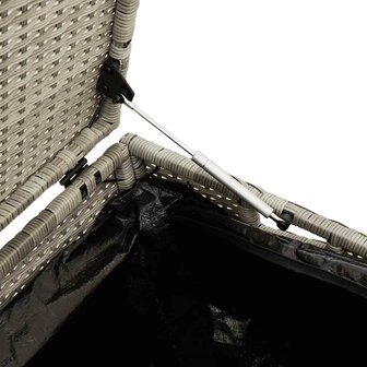 Tuinbox 110x50x58 cm poly rattan lichtgrijs 9