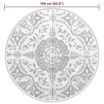 Buitenkleed ARAKIL &Oslash;160 cm polypropeen lichtgrijs 6