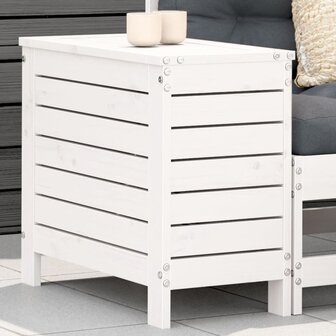Tuinvoetenbank 62x31,5x52 cm massief grenenhout wit 1