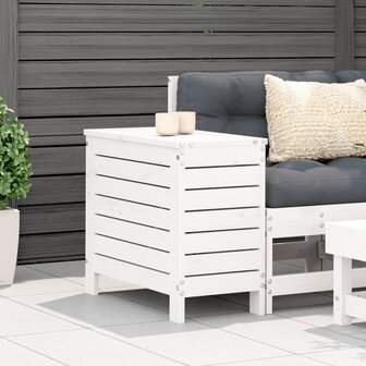 Tuinvoetenbank 62x31,5x52 cm massief grenenhout wit 3