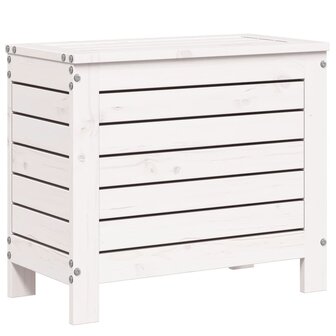 Tuinvoetenbank 62x31,5x52 cm massief grenenhout wit 6