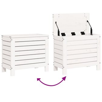 Tuinvoetenbank 62x31,5x52 cm massief grenenhout wit 7