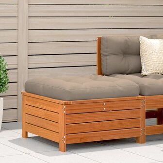 Tuinvoetenbank 62x63,5x32 cm massief grenenhout wasbruin 1