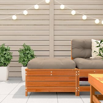 Tuinvoetenbank 62x63,5x32 cm massief grenenhout wasbruin 3