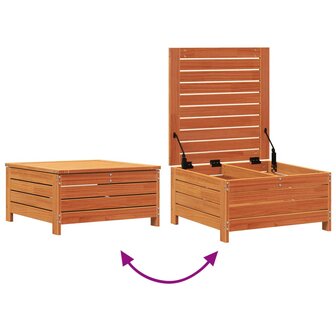 Tuinvoetenbank 62x63,5x32 cm massief grenenhout wasbruin 7