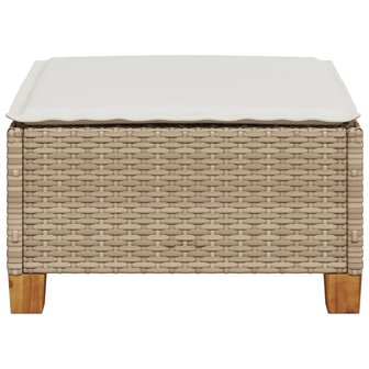 Tuinkruk met kussen 63,5x56x32 cm poly rattan beige 4
