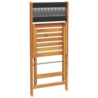 Bistrostoelen 2 st massief acaciahout en touw zwart 8