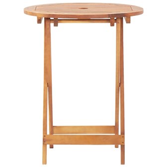 3-delige Bistroset poly rattan en massief hout beige 6
