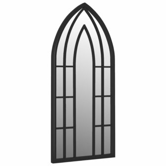 Tuinspiegel 100x45 cm ijzer zwart 3