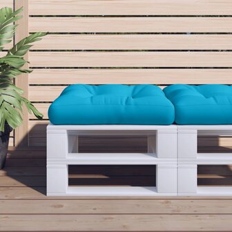 Palletkussen 50x50x12 cm stof blauw 1