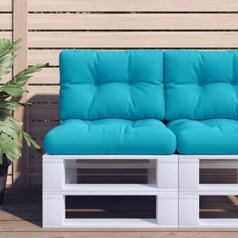 Palletkussen 50x40x12 cm stof turquoise 1