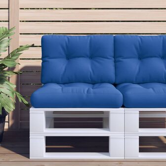 Palletkussen 60x40x12 cm stof koningsblauw 1