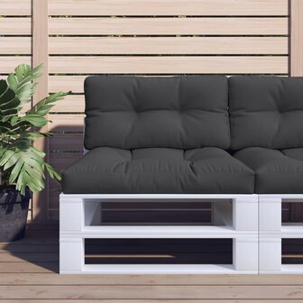 Palletkussen 80x40x12 cm stof zwart 1