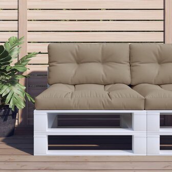 Palletkussen 80x40x12 cm stof taupe 1