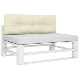 Palletkussen 120x40x12 cm stof cr&egrave;mekleurig 3