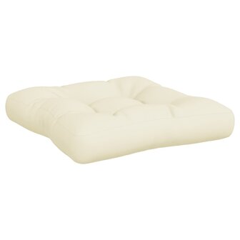 Palletkussens 2 st stof cr&egrave;mekleurig 6