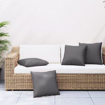 Bankkussens 4 st 60x60 cm stof antracietkleurig 1
