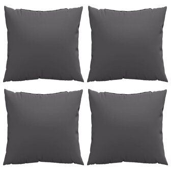 Bankkussens 4 st 60x60 cm stof antracietkleurig 4