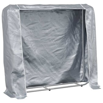 Haardhoutrek met regenhoes 150x25x150 cm gegalvaniseerd staal 5
