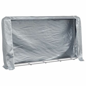Haardhoutrek met regenhoes 250x25x150 cm gegalvaniseerd staal 5