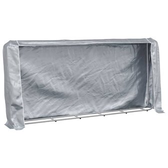 Haardhoutrek met regenhoes 300x25x150 cm gegalvaniseerd staal 4