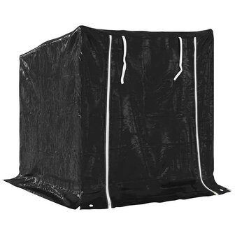 Haardhoutrek met regenhoes 101x61x110,5 cm gegalvaniseerd staal 5