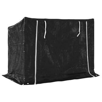 Haardhoutrek met regenhoes 151x80,5x110,5 cm staal 5