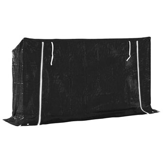 Haardhoutrek met regenhoes 200,5x41x110,5 cm staal 5