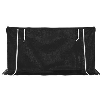 Haardhoutrek met regenhoes 200,5x60,5x110,5 cm staal 4