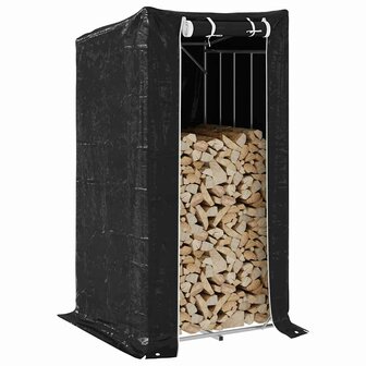 Haardhoutrek met regenhoes 100x100x200 cm gegalvaniseerd staal 1