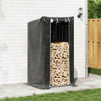 Haardhoutrek met regenhoes 100x100x200 cm gegalvaniseerd staal 3