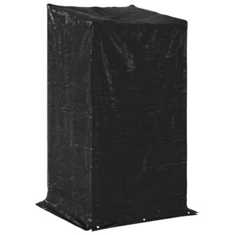 Haardhoutrek met regenhoes 100x100x200 cm gegalvaniseerd staal 8