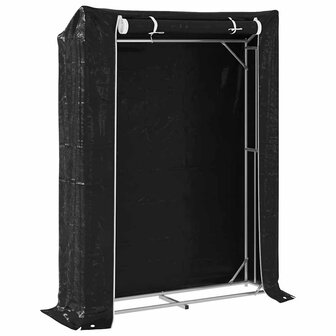 Haardhoutrek met regenhoes 150x40x200 cm gegalvaniseerd staal 2