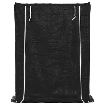 Haardhoutrek met regenhoes 150x40x200 cm gegalvaniseerd staal 4