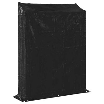 Haardhoutrek met regenhoes 150x40x200 cm gegalvaniseerd staal 8