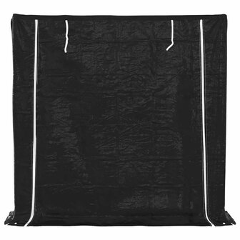 Haardhoutrek met regenhoes 200x40x200 cm gegalvaniseerd staal 4