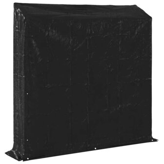 Haardhoutrek met regenhoes 200x40x200 cm gegalvaniseerd staal 8
