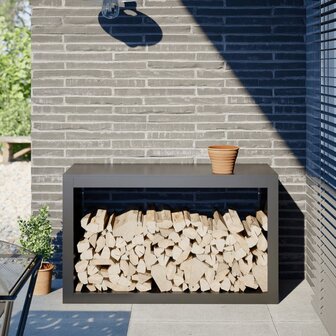 Haardhoutrek 100x40x60 cm staal antracietkleurig 1