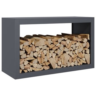 Haardhoutrek 100x40x60 cm staal antracietkleurig 3