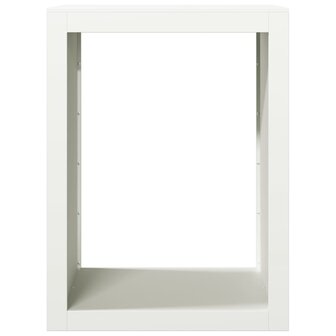 Haardhoutrek 60x40x80 cm staal wit 4