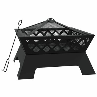 Vuurplaats met pook XXL 50 cm staal 2